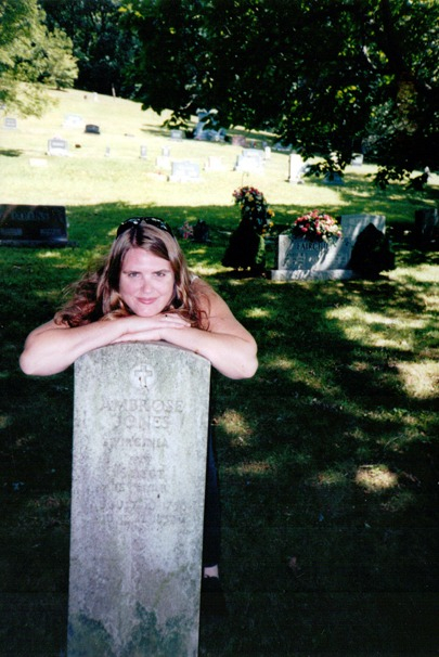 Marcia researching Revolutionary War Ancestor, Ambrose Jones, in 1997.